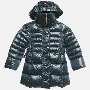 Simonetta Kids Navy Blue Nylon Hooded Down Jacket 4 Yrs